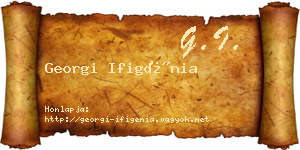 Georgi Ifigénia névjegykártya